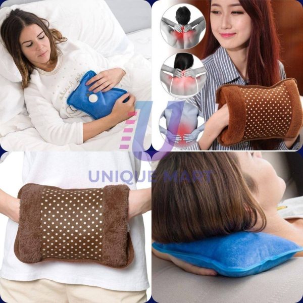 Electric Hot Water Bag Heat Pillow And Pain Remover – Multicolor - Image 2